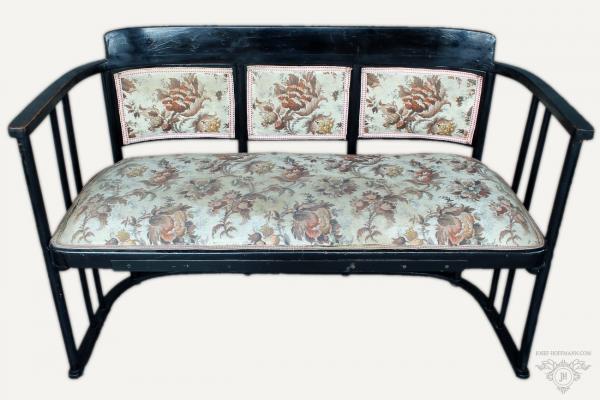 Josef Hoffmann - Sedací souprava - sofa, 2x křeslo, 2x židle, stolek